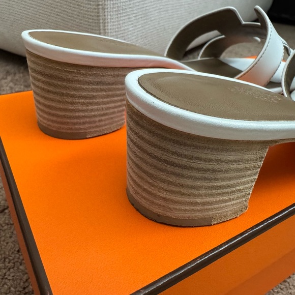 Hermes White Oasis Sandals - Picture 8 of 11